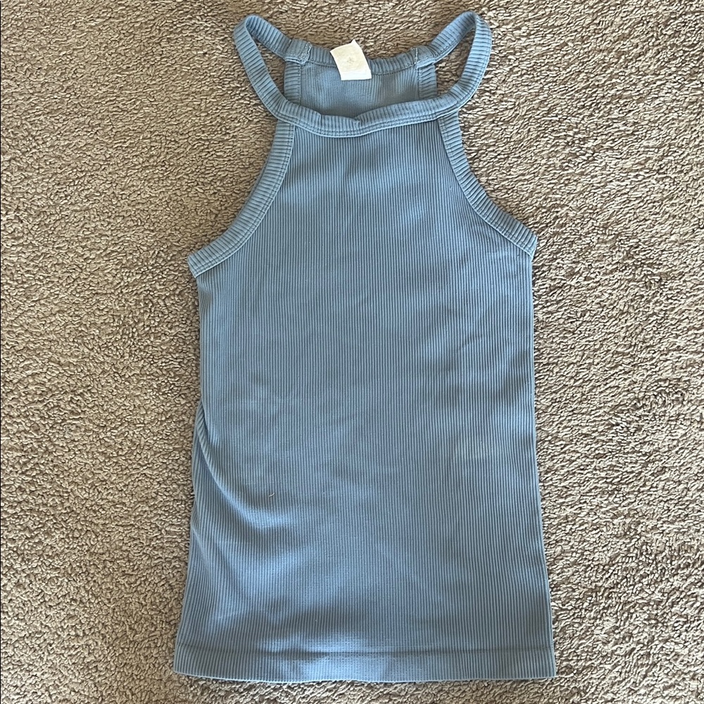 Nikibiki Sky Blue Ribbed Tank Top